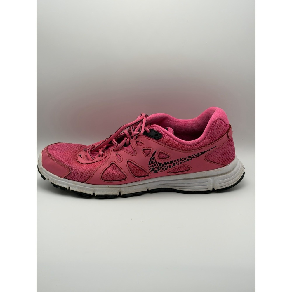 Nike Womens Revolution 2 554900-605 Pink Lace Up Low Top Running Shoes Size 8.5